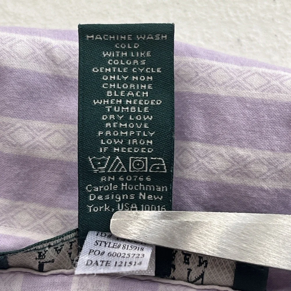 Lauren Ralph Lauren Purple White Striped Pajama Top Medium Preppy Loungewear